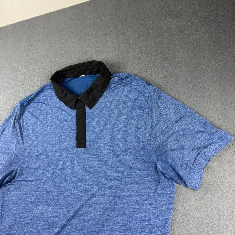 Lululemon Shirt Men's XL Blue Post‎ Practice Heathered Lakeside Gym Minimal Run